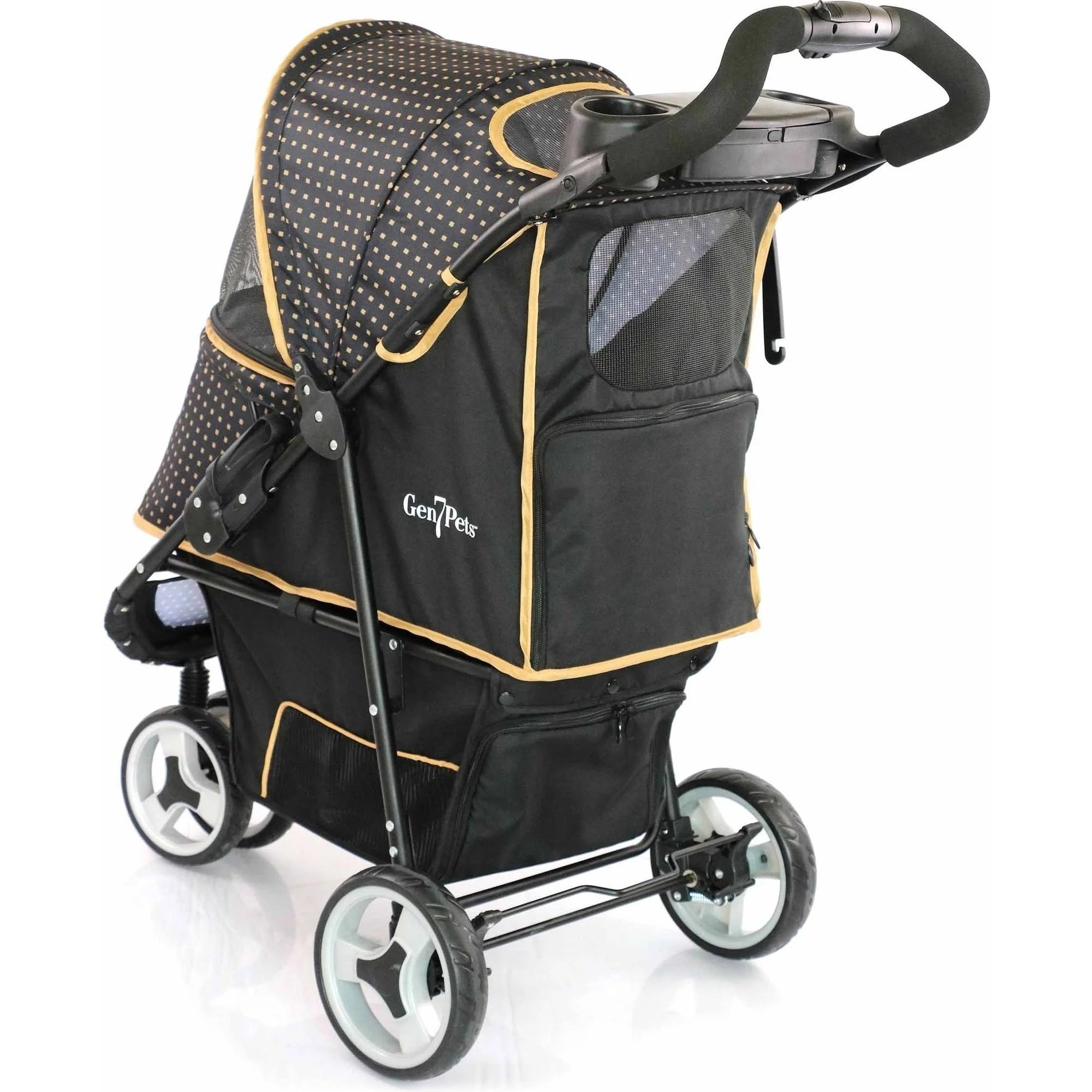 Promenade 4 Wheeled 35"L Pet Stroller for Dogs up to 50 Lb, Gold Nugget, 20 Lb