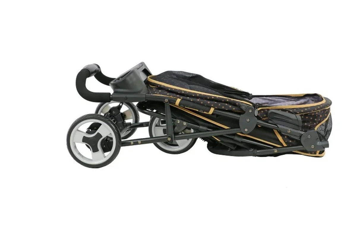 Promenade 4 Wheeled 35"L Pet Stroller for Dogs up to 50 Lb, Gold Nugget, 20 Lb