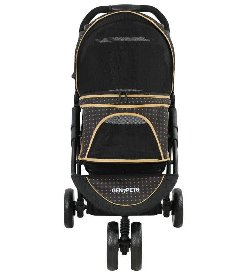 Promenade 4 Wheeled 35"L Pet Stroller for Dogs up to 50 Lb, Gold Nugget, 20 Lb