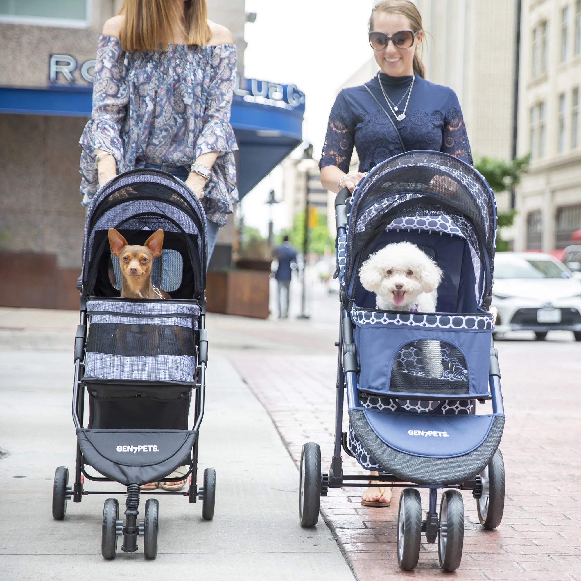 Promenade 4 Wheeled 35"L Pet Stroller for Dogs up to 50 Lb, Black Onyx, 20 Lb